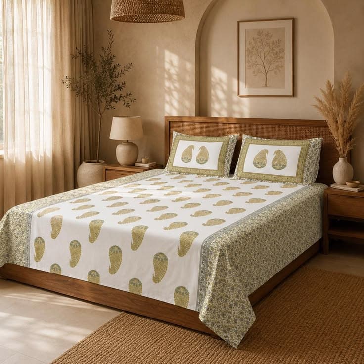 Home Linen hand block printed textile collection