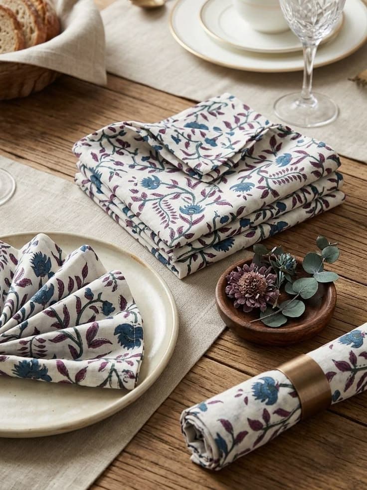 Fabric hand block printed textile collection