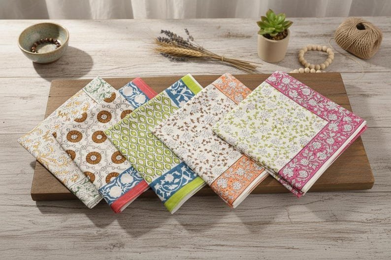 Unique Bulk Bandana Set of 5 Organic 100% Cotton Bandana Scarves, Paisley Design Scarves,Vibrant Colors,High Quality Bandanas Women Bandana image 1